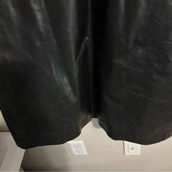 Noa Noa Trinity Matrix Grunge Black Leather Coat Size Medium Edgy E Girl - Picture 10 of 14